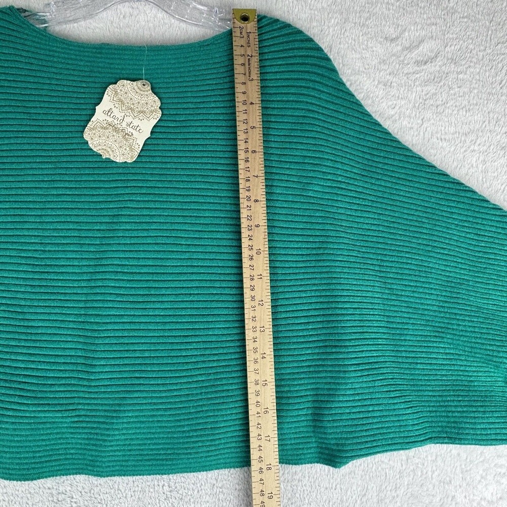 NWT Altar'd State Kelly Green Boat Neck Knit Cropped Sweater Size XS‎ - Picture 5 of 12